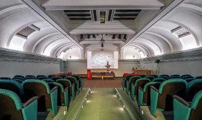 Theatre set up with screen